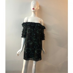 FLORAL SHOULDER DRESS JLWD0013