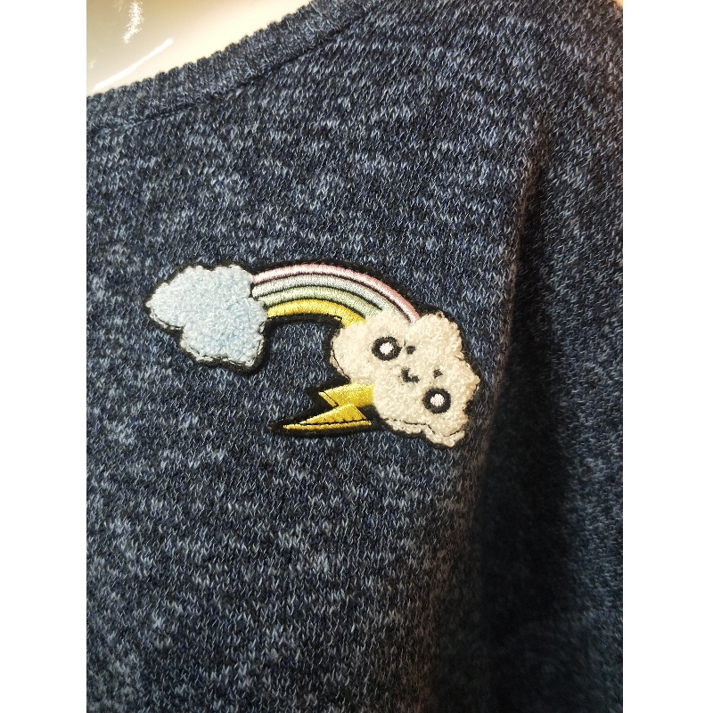 LADIES' CARTOON BADGE JUMPER RLWS0013F