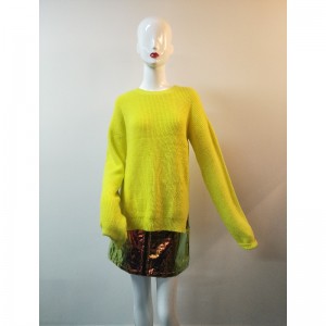 YELLOW SLIT-SIDE SWEATER RLWS0070F