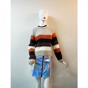 STRIPE  CONTRAST SWEATER RLWS0129F