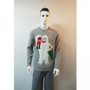 GREY CARTOON PRINT SWEATER RLMS0001F