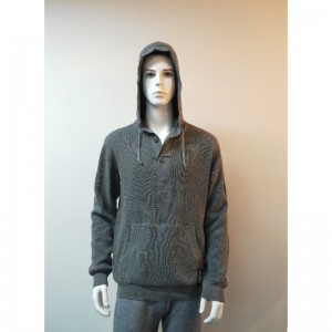 GREY HOODED SWEATER RLMS0004F