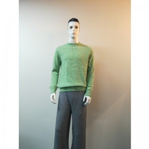 AVOCADO GREEN CREW NECK SWEATER RLMS0027F