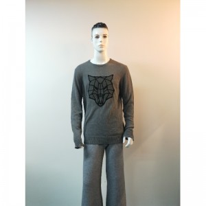 GREY WOLF-PRINT SWEATER RLMS0057F