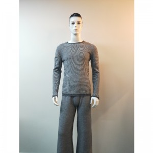 GREY CREW NECK SWEATER RLMS0061F