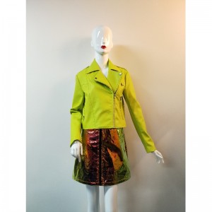 FLUORESCENT YELLOW PU JACKET RLWPJ0003N