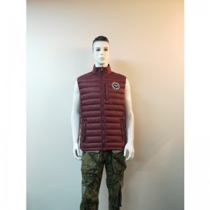 MEN'S BURGUNDY PADDED VEST LMV0003