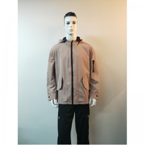 MEN'S PINK CASUAL JACKET WITH HOOD RLMJ0004