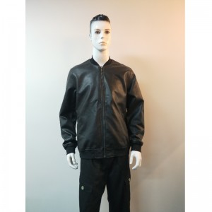 MEN'S BLACK BIKER PU JACKET RLMPJ0002