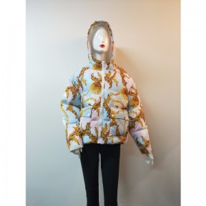 LADIES' PRINTED PUFFER COAT RLWPC0005N