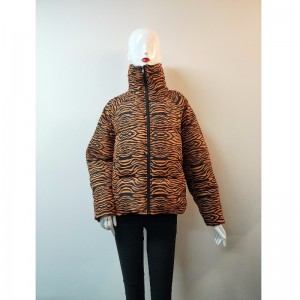 LADIES' PUFFER COAT WITH HIGH STAND COLLAR RLWPC0009