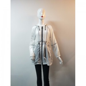 LADIES' WHITE WINDBREAKER JACKET RLWWJ0001