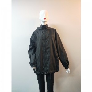 LADIES' BLACK WINDBREAKER JACKET RLWWJ0006