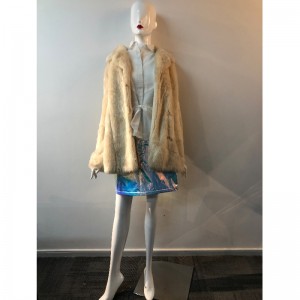 LADIES' BEIGE FUR COAT RLWF0004