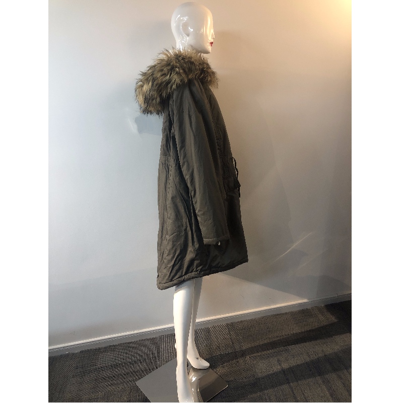 LADIES' DARK-GREY PADDED COAT RLWPC0071