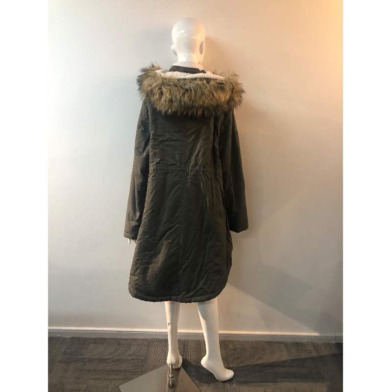 LADIES' DARK-GREY PADDED COAT RLWPC0071