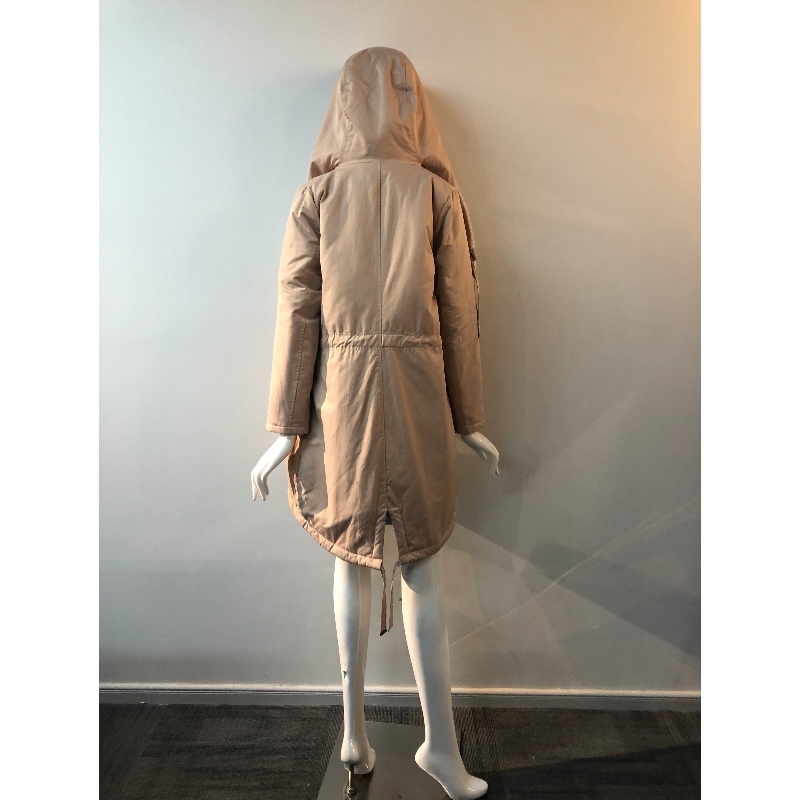 LADIES' WATERFALL PARKA WITH BORG LINING IN PINK RLWPC0075