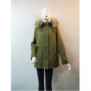 LADIES' SHOWER RESISTANT COAT IN KHAKI RLWPC0087