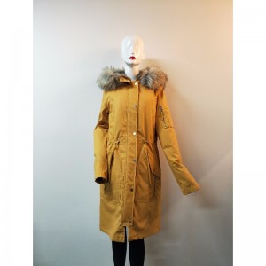 LADIES' YELLOW LONGLINE COAT RLWPC0091